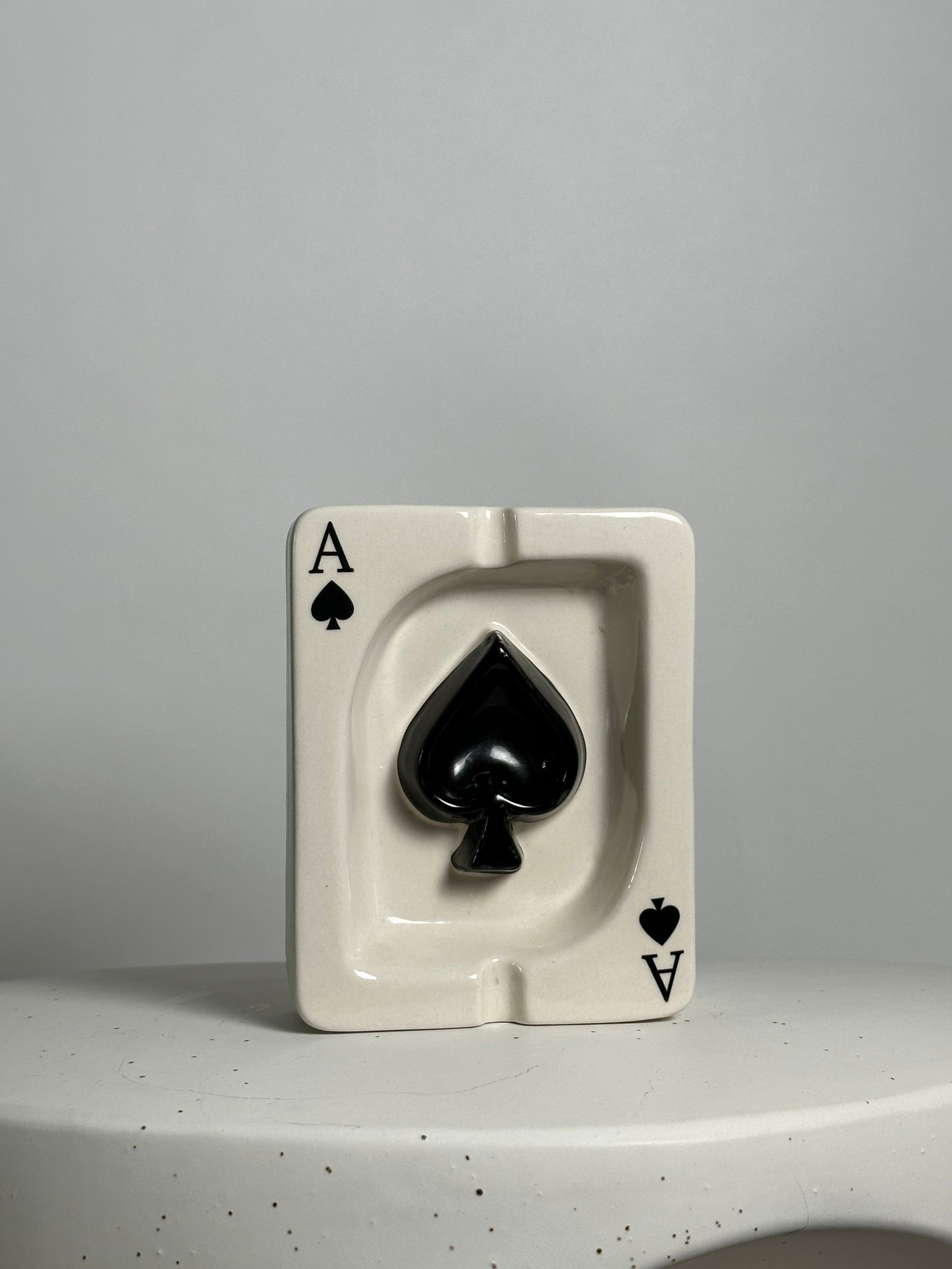 ACE OF SPADES CERAMIC ASHTRAY